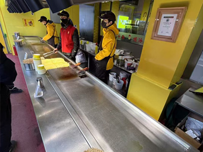 Custom Rectangular Teppanyaki Equipment for Open Kitchens